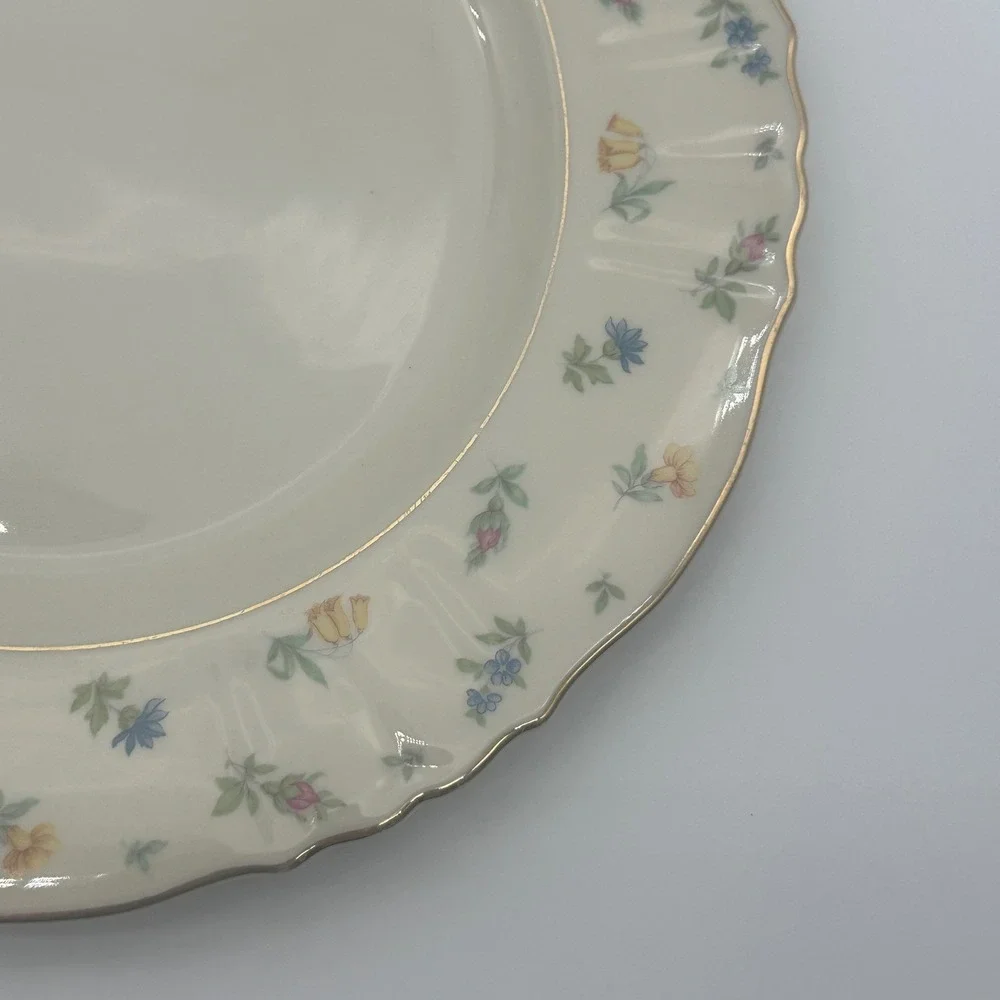 4 set Vintage Syracuse China Suzanne Federal Shape Dinner Plates 10in